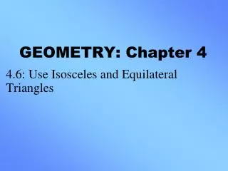 GEOMETRY: Chapter 4