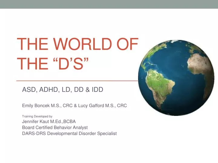 the world of the d s