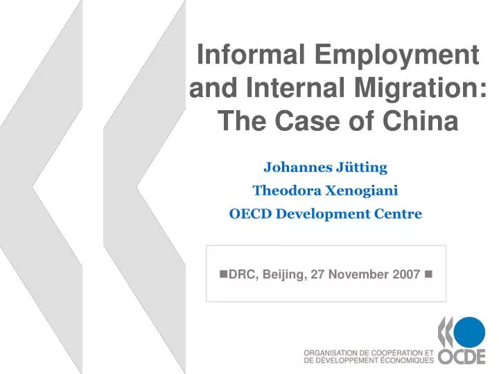 informal employment and internal migration the case of china