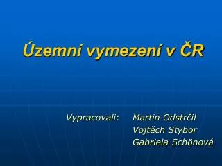 zemn vymezen v r
