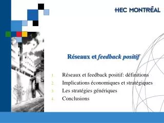 r seaux et feedback positif