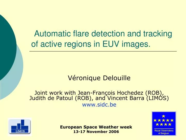 automatic flare detection and tracking of active regions in euv images