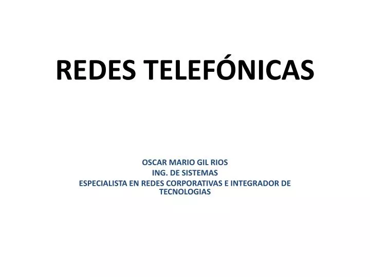 Sistema Telefónico Central Telefónica - Proyectos y Tecnologia