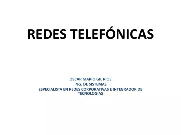 redes telef nicas