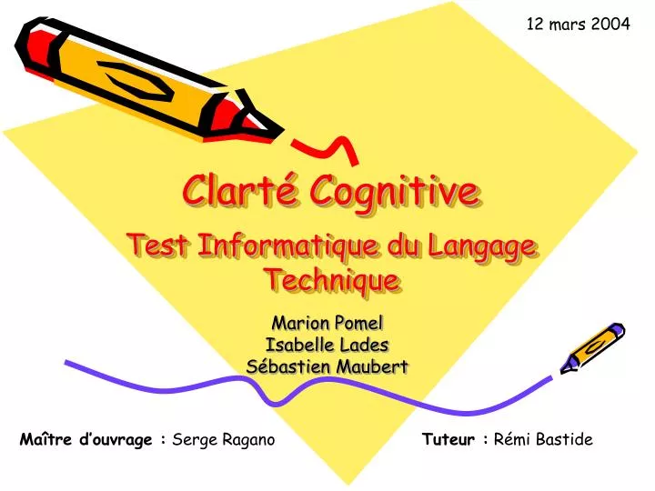clart cognitive test informatique du langage technique
