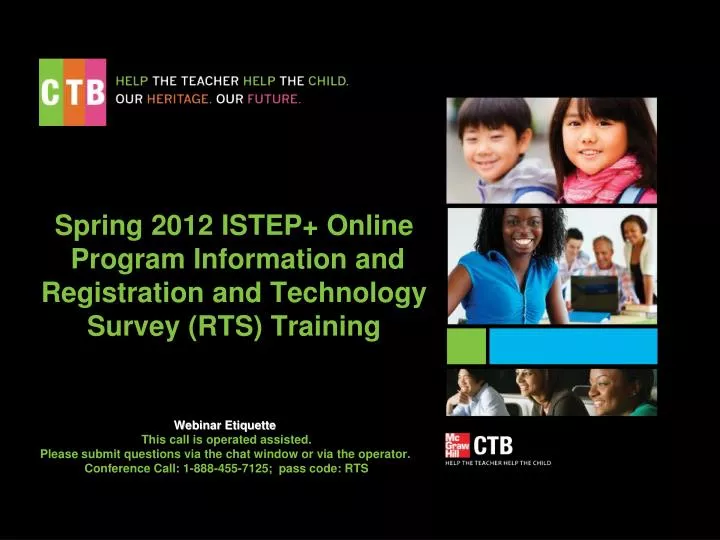 spring 2012 istep online program information and registration and technology survey rts training