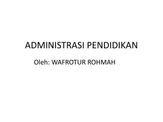 administrasi pendidikan