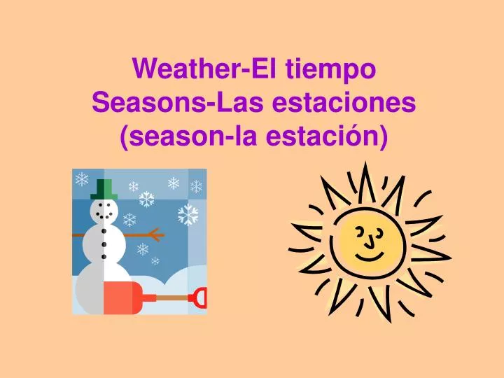 weather el tiempo seasons las estaciones season la estaci n