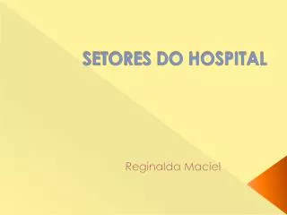 setores do hospital