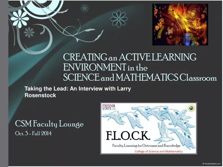 creating an active learning environment in the science and mathematics classroom