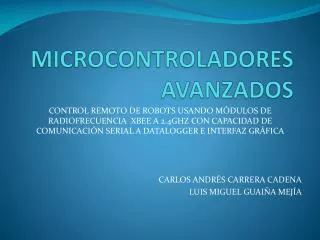 microcontroladores avanzados