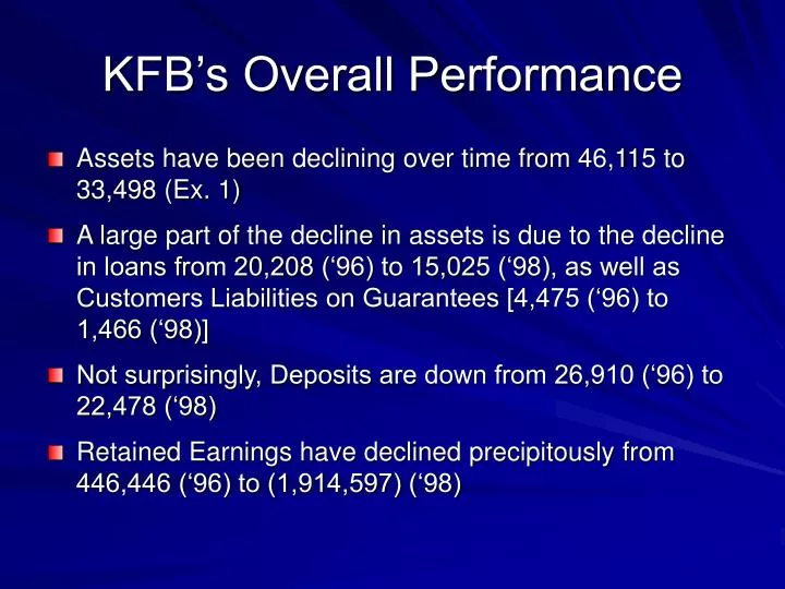 kfb s overall performance
