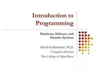 Introduction to Programming