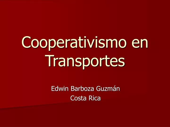 cooperativismo en transportes