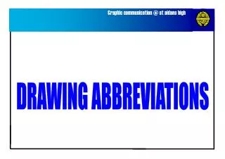 DRAWING ABBREVIATIONS