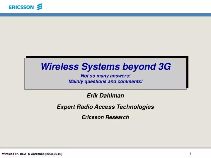 wireless systems beyond 3g