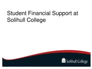 Student Financial Support at Solihull College
