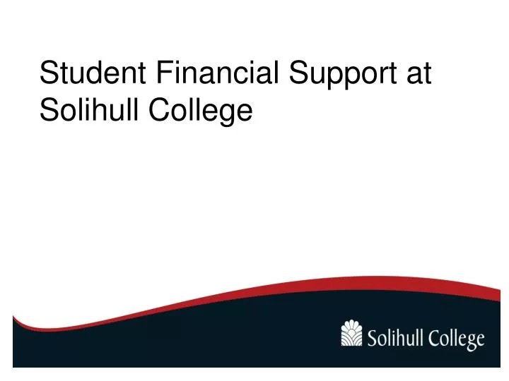 student financial support at solihull college