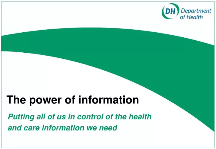 putting all of us in control of the health and care information we need