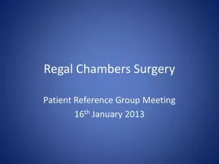 Regal Chambers Surgery