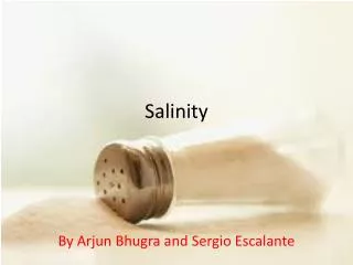Salinity