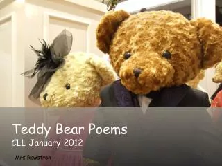 Teddy Bear Poems