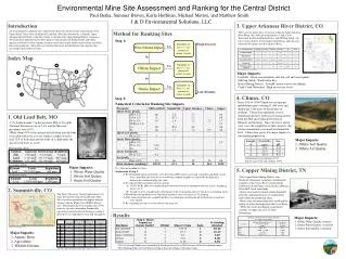 Environmental Mine Site Assessment and Ranking for the Central District