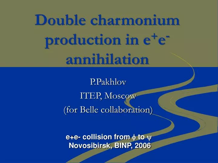 double charmonium production in e e annihilation