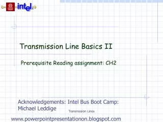 Transmission Line Basics II