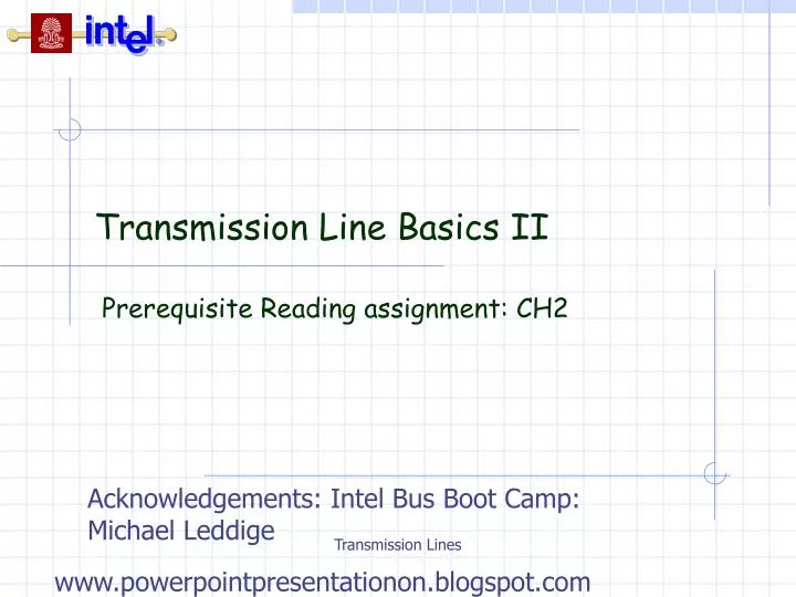 transmission line basics ii