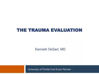 The Trauma Evaluation