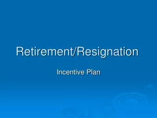 retirement resignation