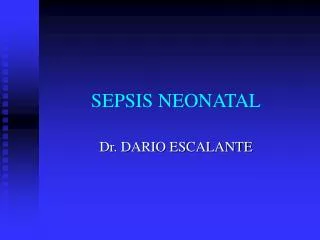 sepsis neonatal