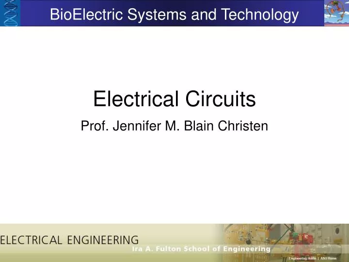 electrical circuits prof jennifer m blain christen