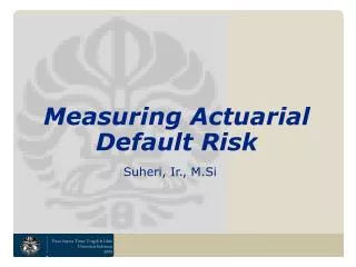 measuring actuarial default risk