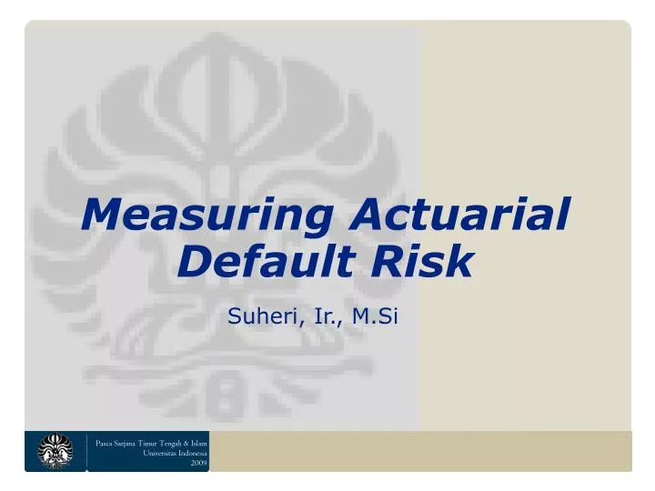 measuring actuarial default risk