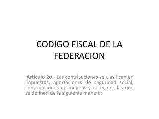codigo fiscal de la federacion