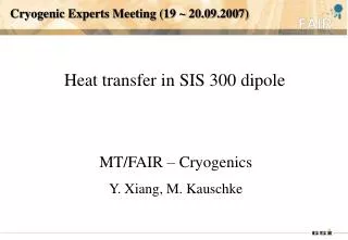 Cryogenic Experts Meeting (19 ~ 20.09.2007)