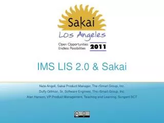IMS LIS 2.0 &amp; Sakai