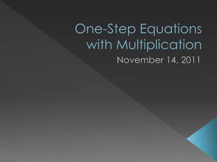 one step equations with multiplication