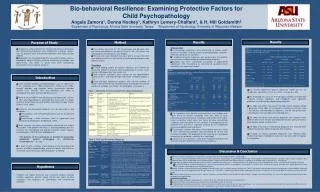 Bio-behavioral Resilience: Examining Protective Factors for Child Psychopathology