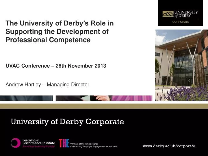 university of derby corporate