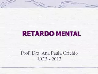 retardo mental