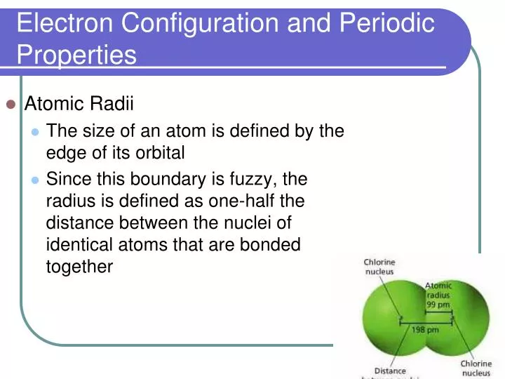 electron configuration and periodic properties