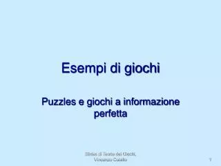 esempi di giochi