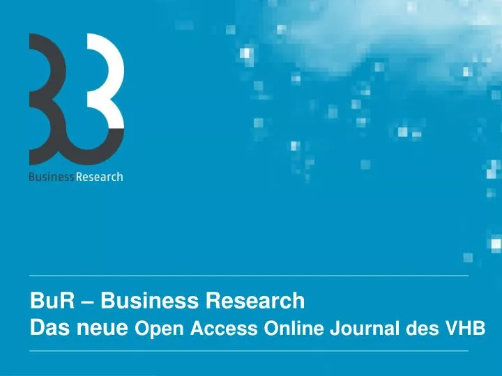 bur business research das neue open access online journal des vhb