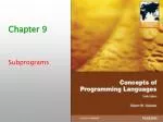 Understanding Subprograms in Programming Languages: Design, Characteristics, and Types - slide 1