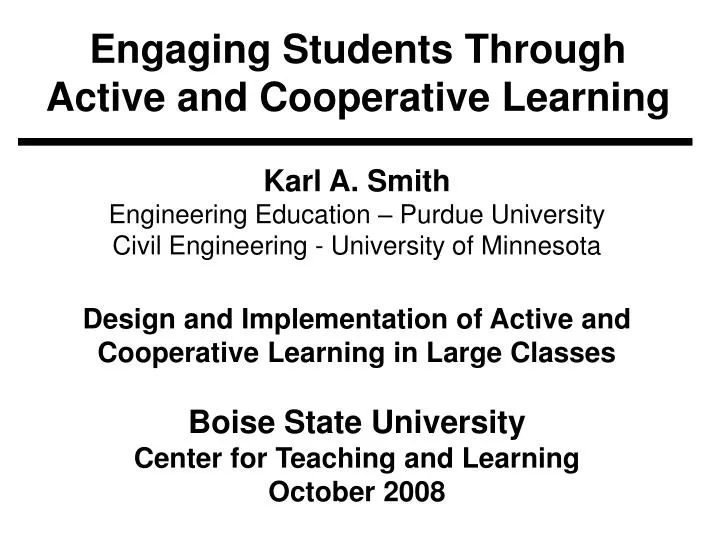 engaging students through active and cooperative learning