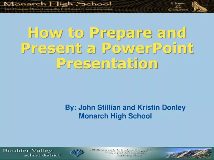 how to prepare and present a powerpoint presentation