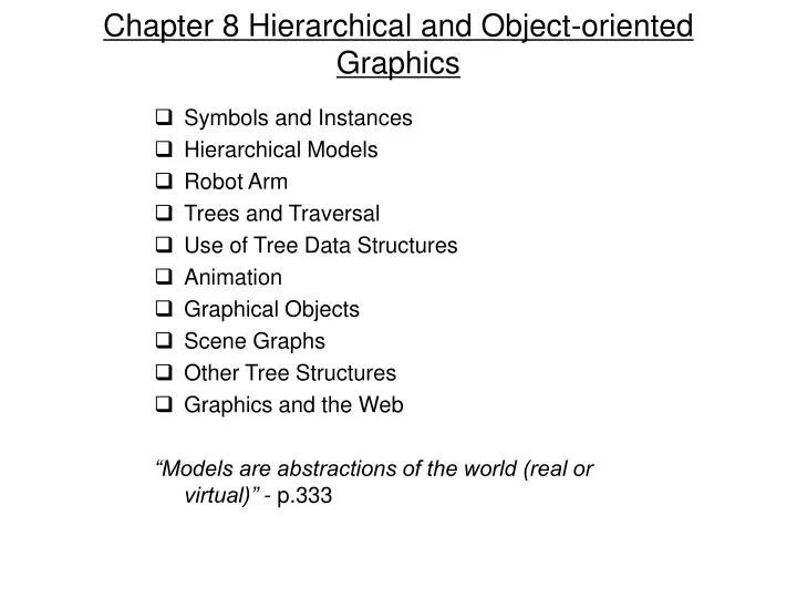 chapter 8 hierarchical and object oriented graphics